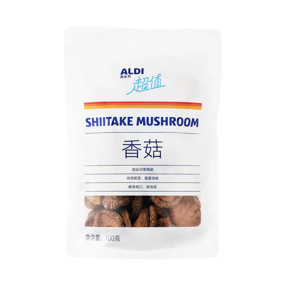 ALDI Value Dried Shiitake Mushrooms 100g – Limited Import
