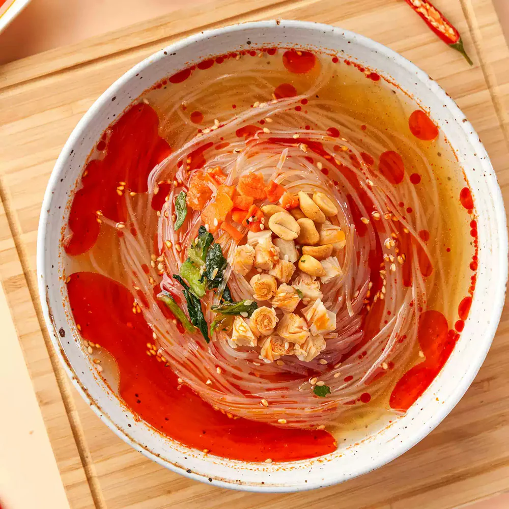 Aldi Value Hot & Sour Sweet Potato Noodles 145g x 3 - Suan La Fen Cup Noodles – Limited Import - Image 2
