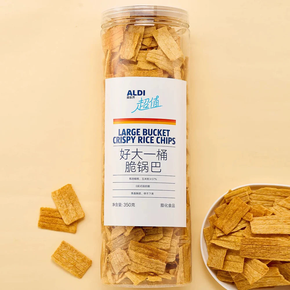 Aldi Value Large Bucket Crispy Rice Chips 350g – Limited Import - Image 3