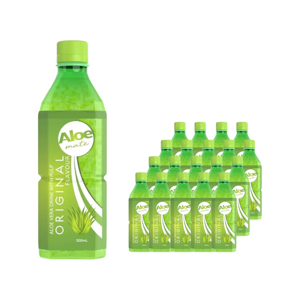 Aloe Mate Original Aloe Vera Drink with Pulp 500mL x 20 Bottles