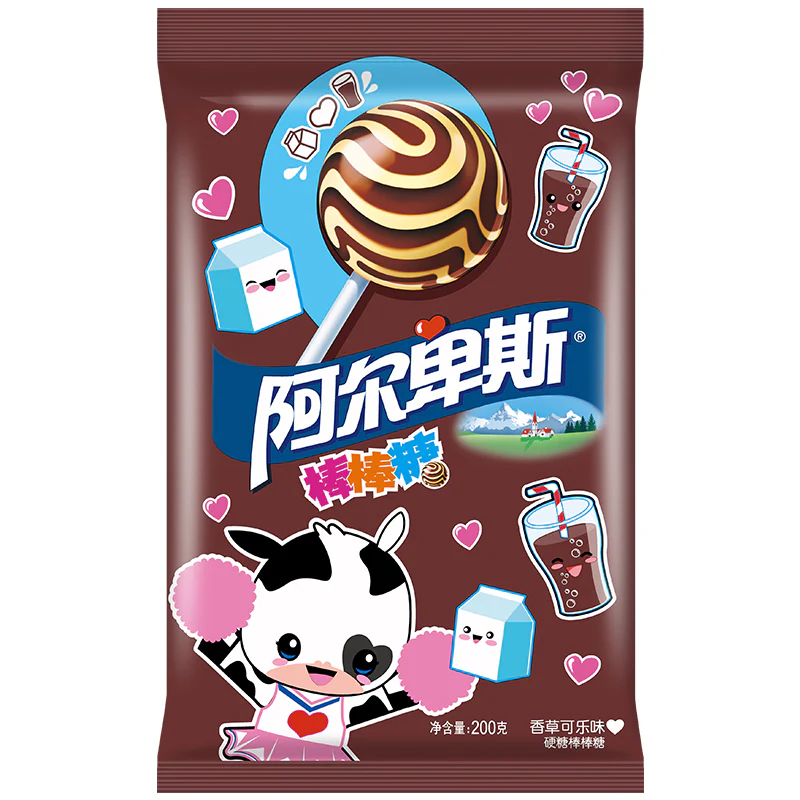 Alps Lollipops Vanilla Cola Flavor - 20 Sticks, 200g