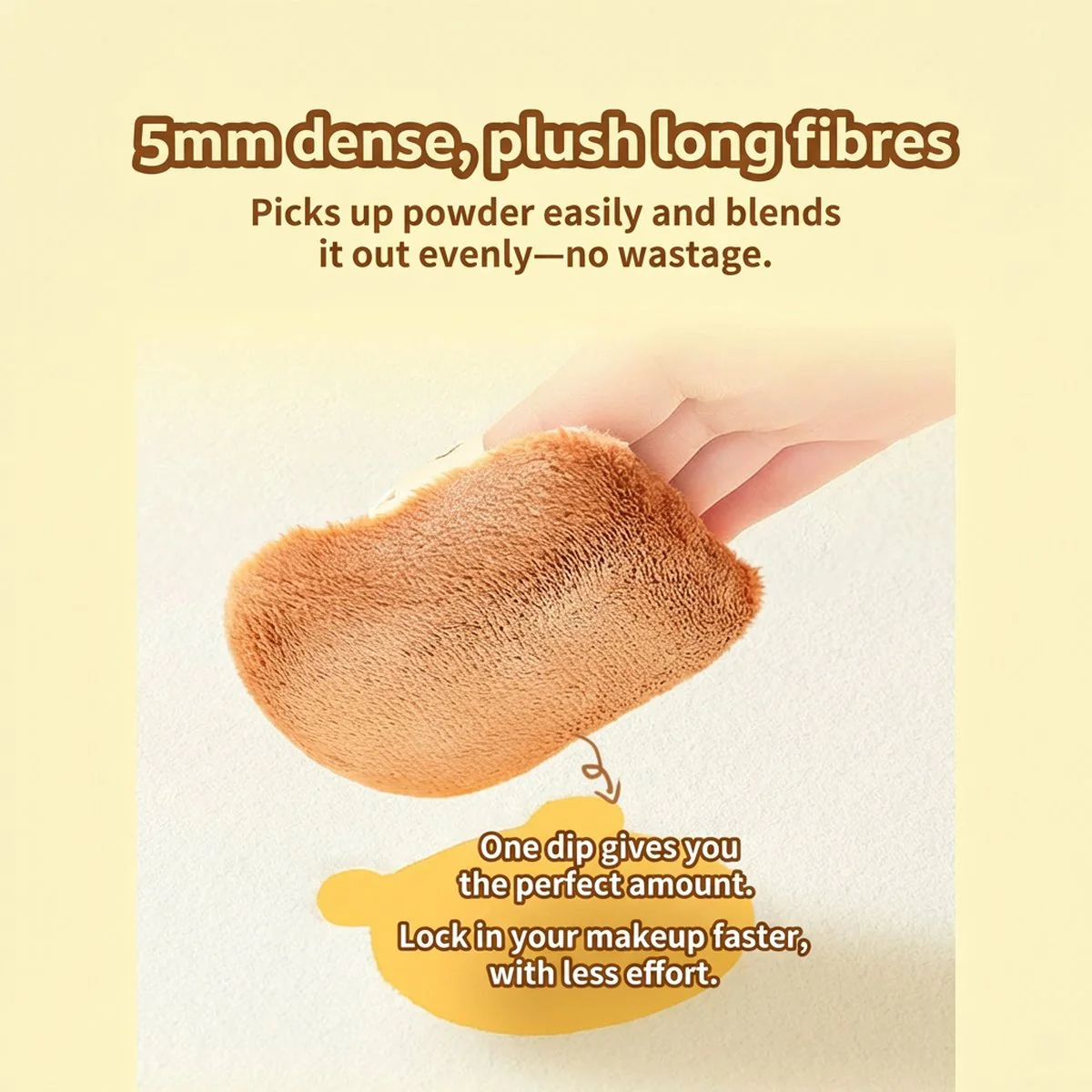 Amortals x TUNEE GOODS Toast Fluffy Powder Puff (Size L) – 1 Piece - Image 4