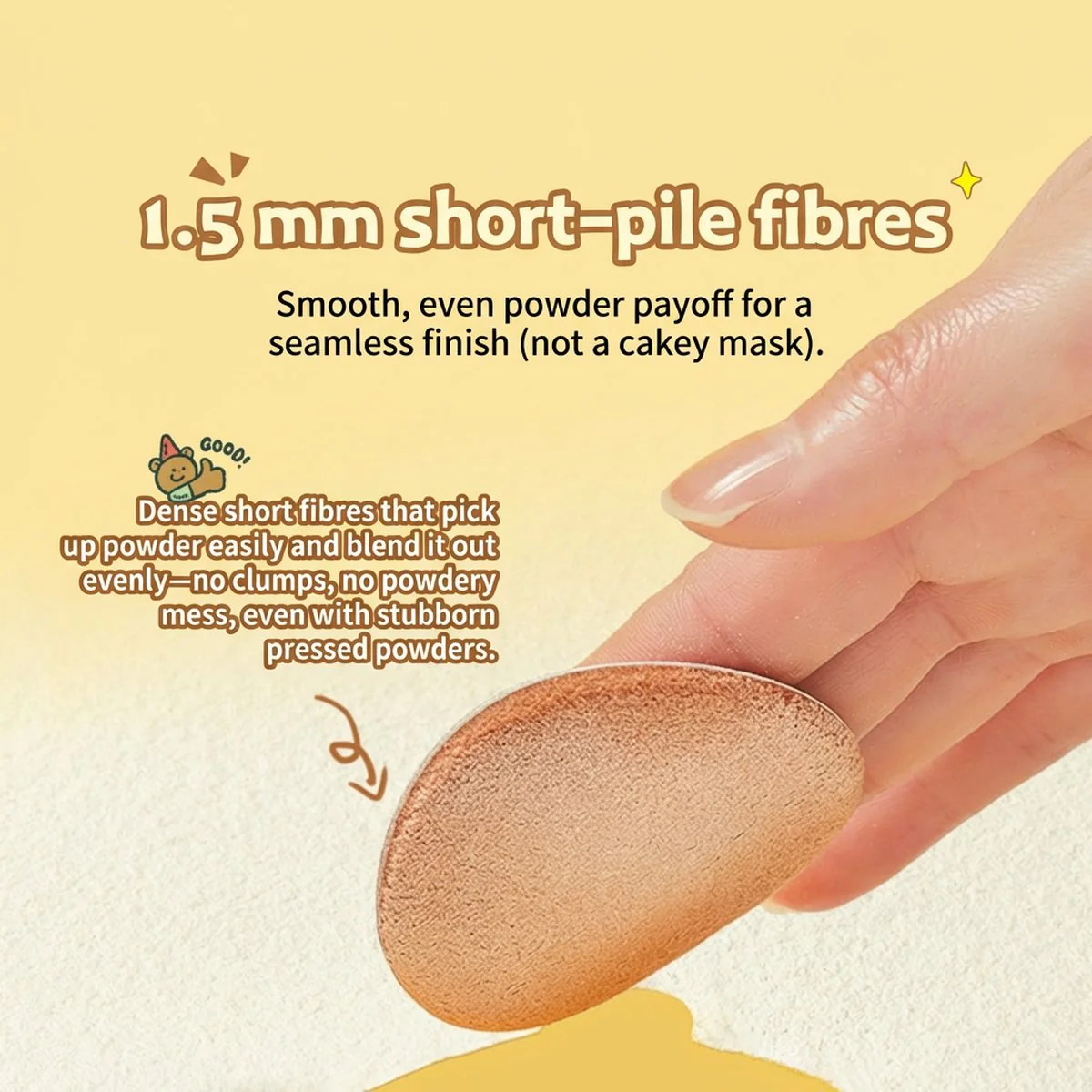 AMORTALS x TUNEE GOODS Velvet Powder Puffs – Round Compact Puff Set (M Size, 2 Pieces) - Image 4