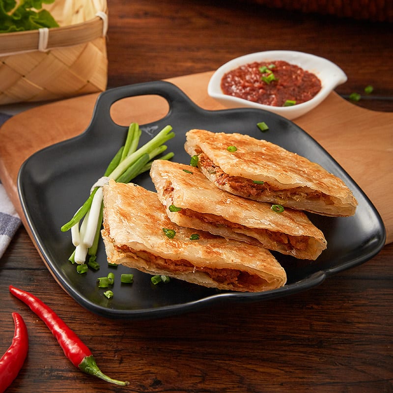 Anjoy Frozen Pork and Green Onion Pastry - 3 Pieces, 300g - Image 3
