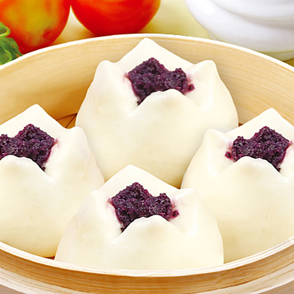 Anjoy Frozen Purple Sweet Potato Buns - 12pcs 360g - Image 2