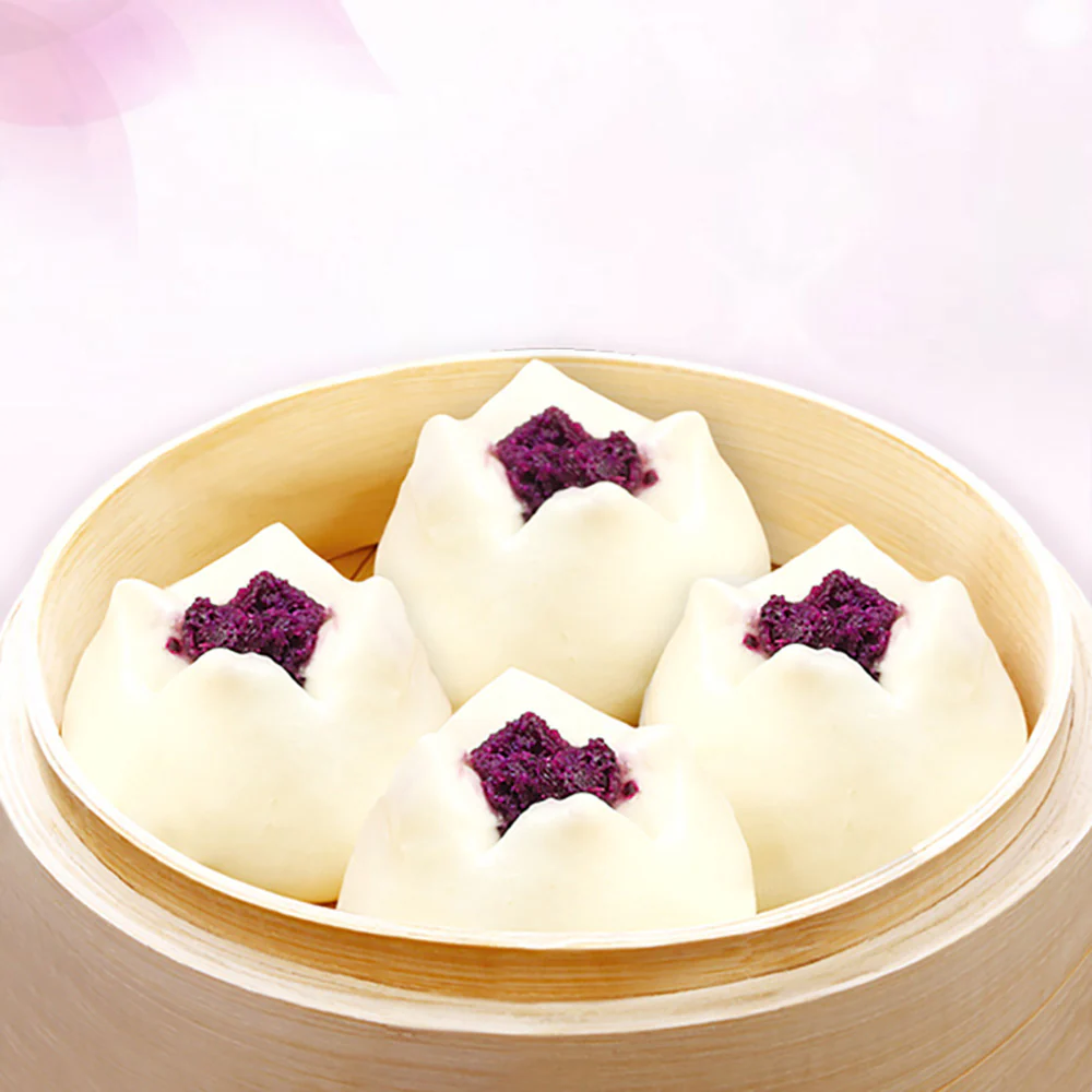 Anjoy Frozen Purple Sweet Potato Buns - 12pcs 360g - Image 3