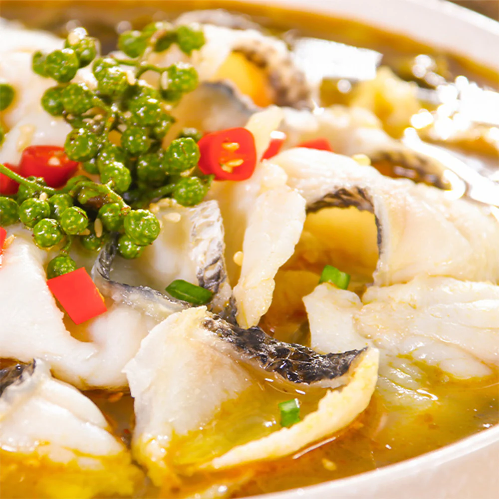 Anjoy Frozen Suan Cai Fish 419g - Chinese Pickled Mustard Fish Soup - Image 4