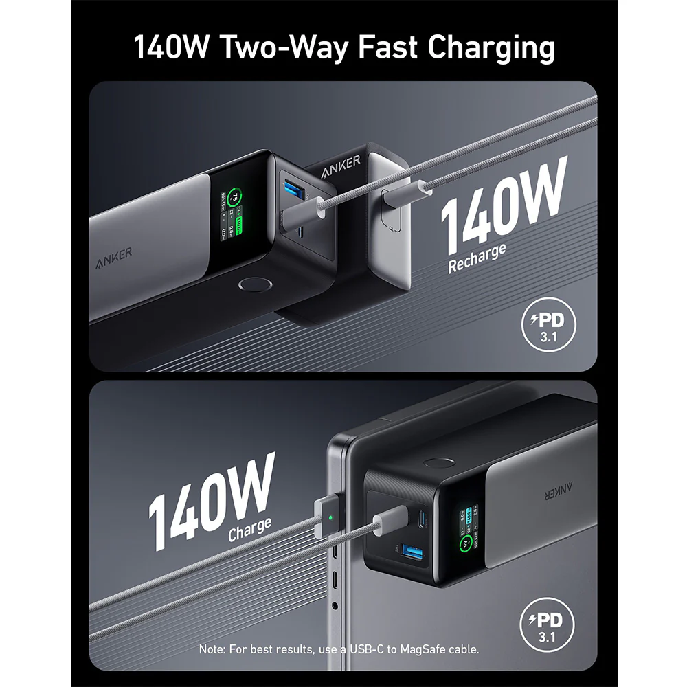 Anker 737 High-Power Power Bank with Dual-Way Fast Charging - 24000mAh - Image 2