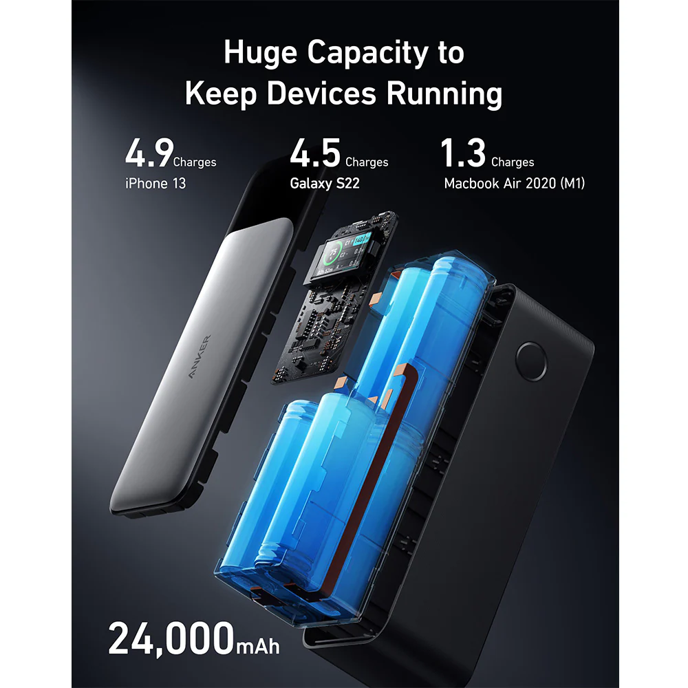 Anker 737 High-Power Power Bank with Dual-Way Fast Charging - 24000mAh - Image 4