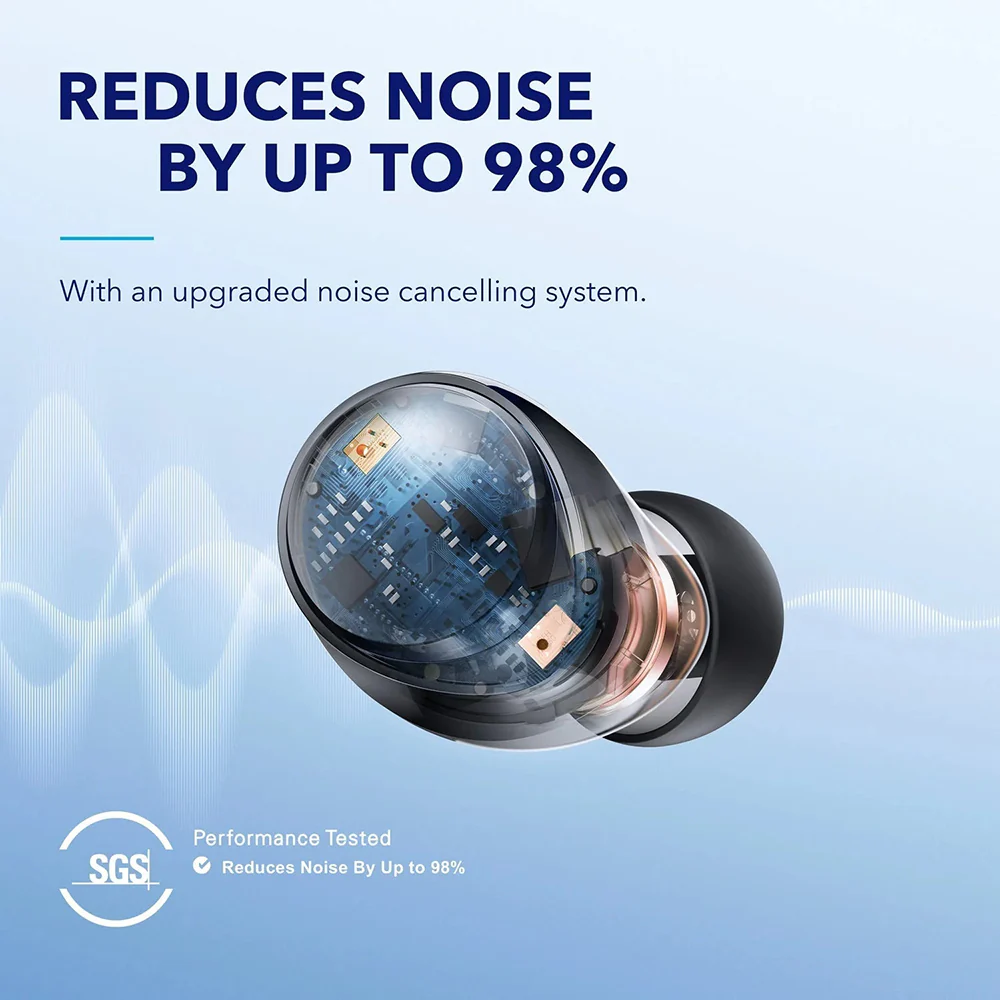 Anker A40 Wireless Bluetooth Earbuds - Black - Image 3
