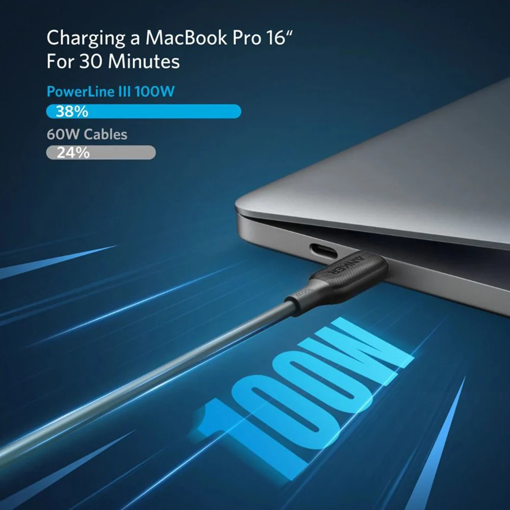 Anker MFi Certified USB-C to Lightning Charging Cable Black 0.9m - Image 3
