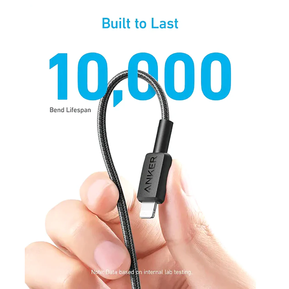 Anker MFi Certified USB-C to Lightning Charging Cable Black 1.8m - Image 3