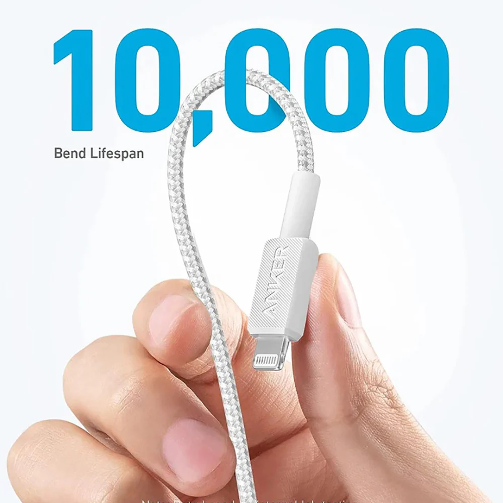 Anker MFi Certified USB-C to Lightning Charging Cable - White, 1.8m - Image 3