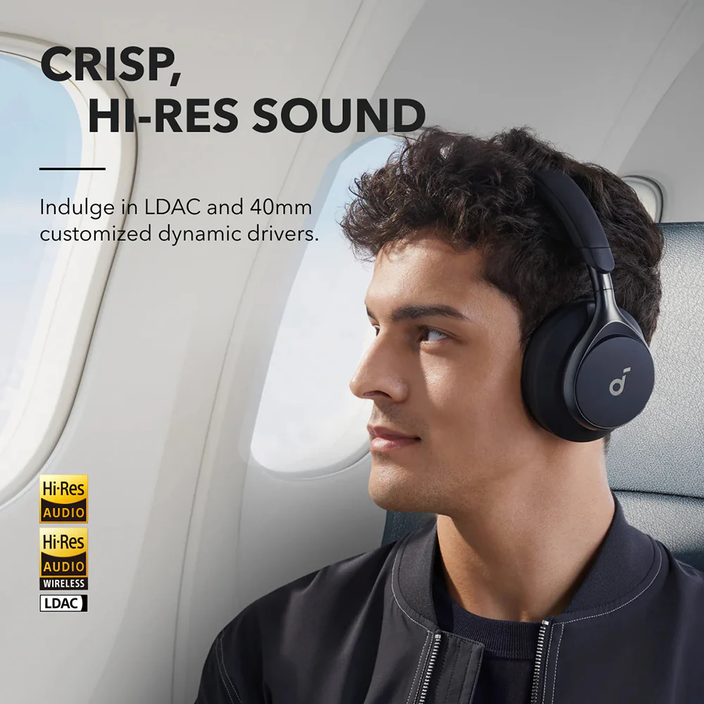 Anker Over-Ear Wireless Bluetooth Headphones - Black - Image 4