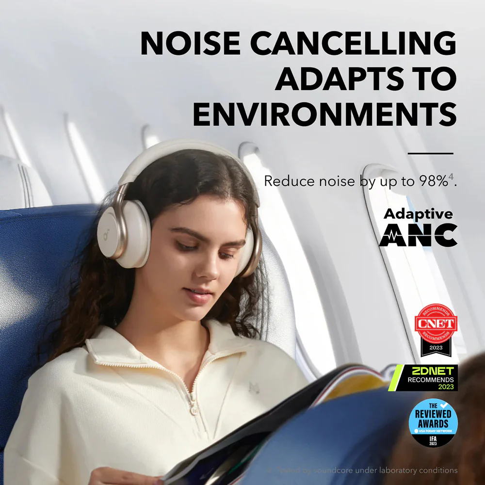 Anker Over-Ear Wireless Bluetooth Headphones - White - Image 3