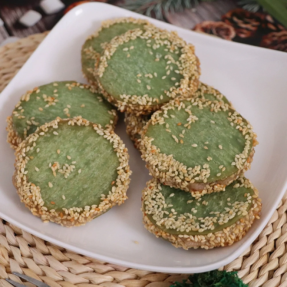 Anuo Frozen Green Tea Taro Cake - 32 Pieces, 896g - Image 2