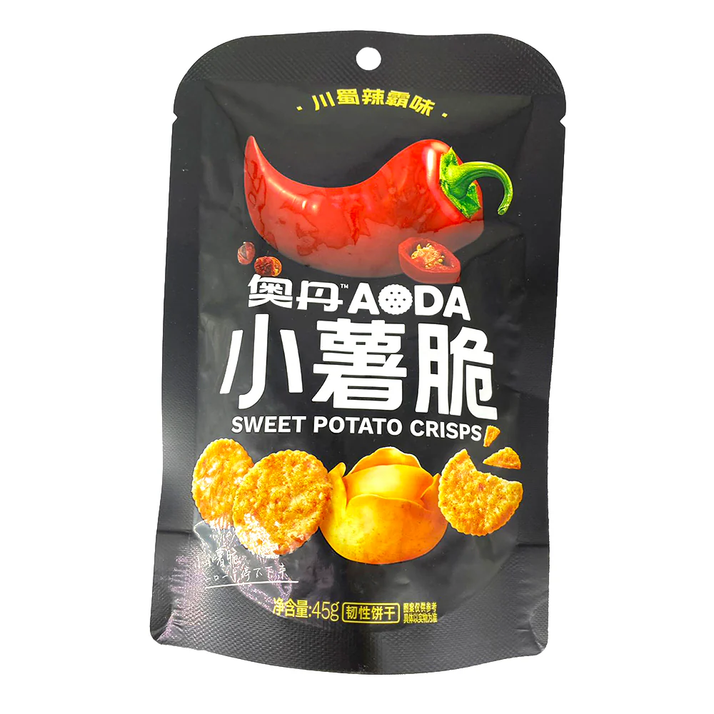 AODA Sweet Potato Crisps Sichuan Spicy Flavor - 45g