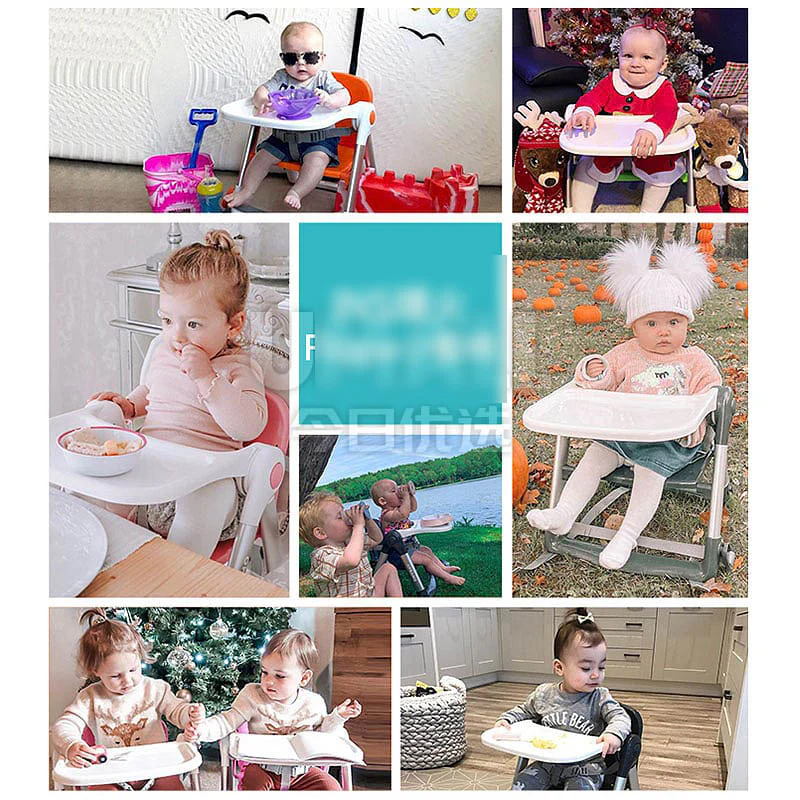 Apramo Portable High Chair - Purple - Image 3