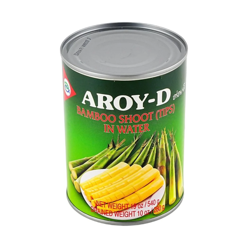 Aroy-D Bamboo Shoot Tips in Water 540g - Canned Bamboo Shoots - Image 2