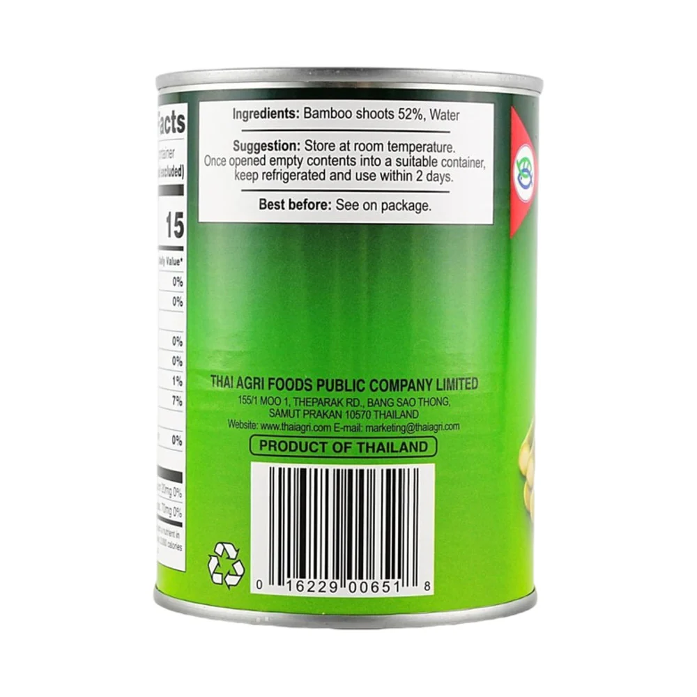 Aroy-D Bamboo Shoot Tips in Water 540g - Canned Bamboo Shoots - Image 3