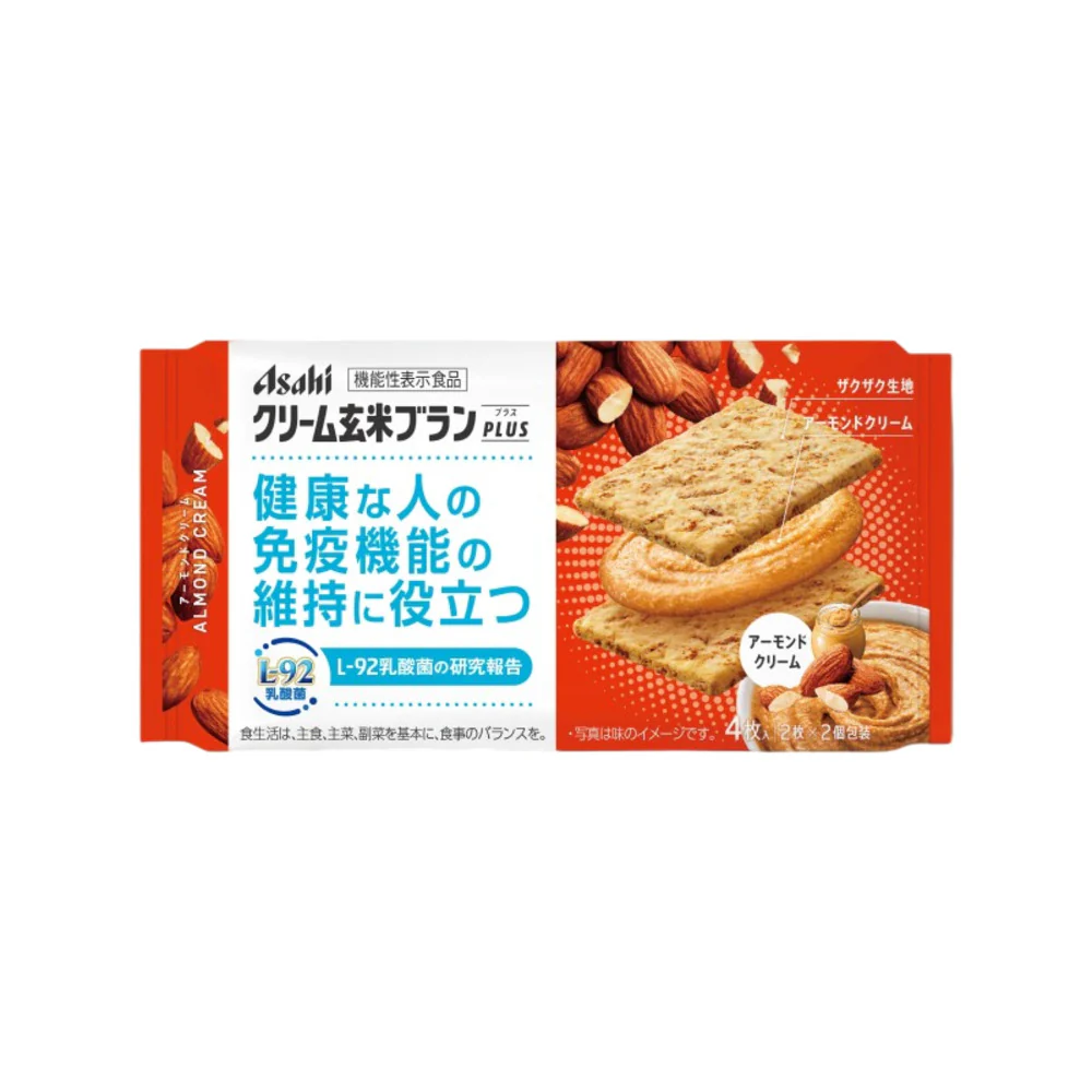 Asahi Cream Genmai Bran Almond Cream Biscuits 80g