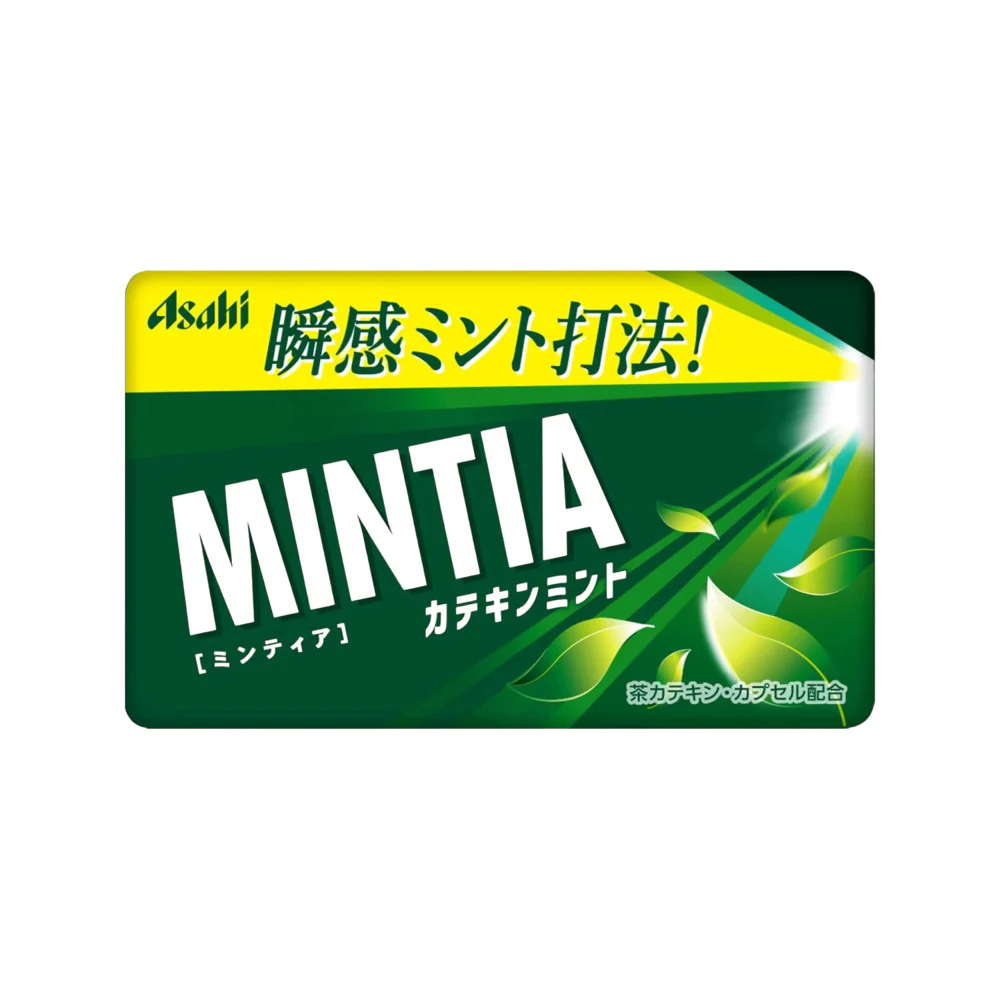Asahi MINTIA Catechin Matcha Mint Breath Freshener – 50 Tablets, 7g - Sugar-Free Green Tea Mint Lozenges