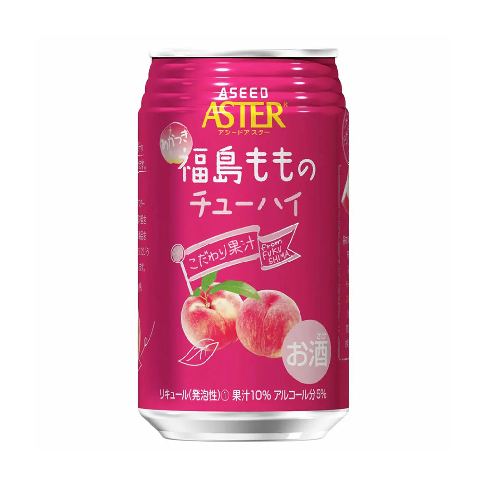 Aseed Aster Japanese Sparkling Peach Wine 5% - 350ml