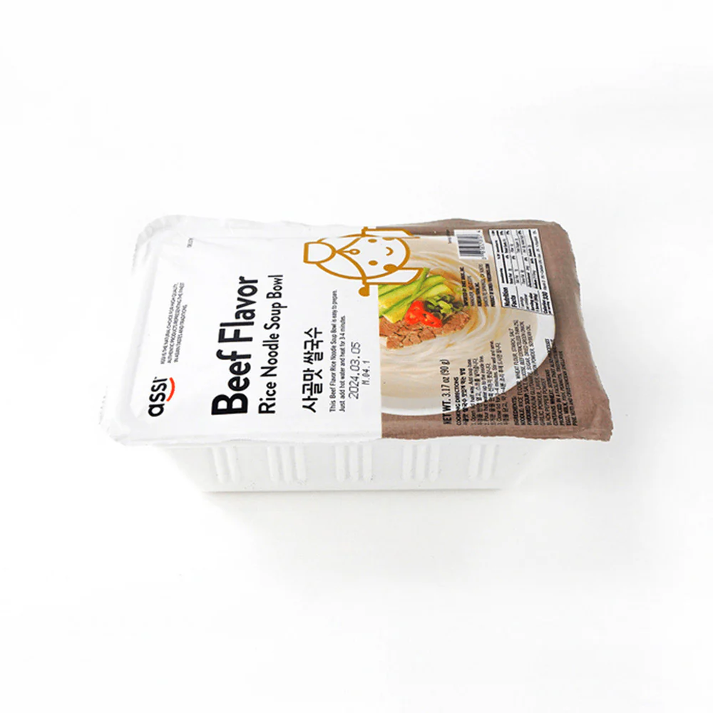 ASSI Beef Flavor Rice Noodle Soup Bowl - 90g - Image 3