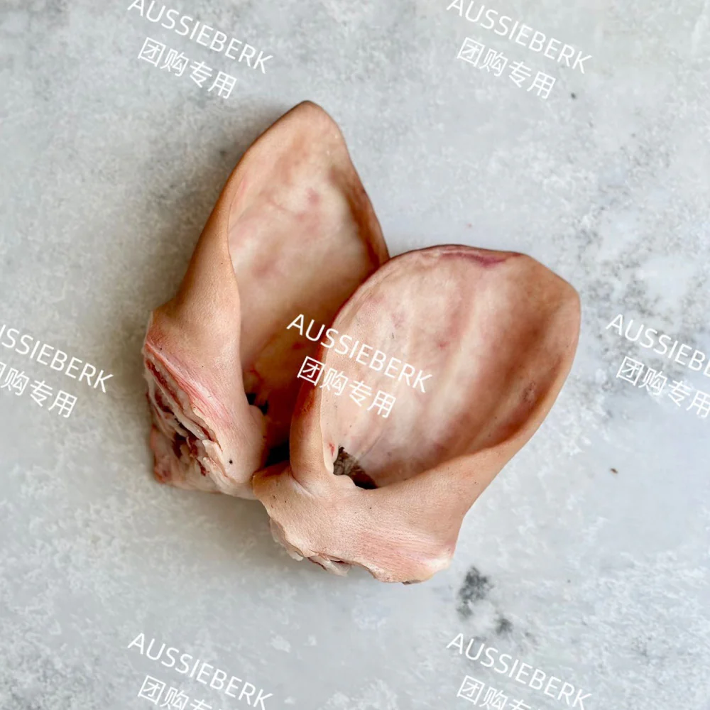 Aussieberk Frozen Pork Ears – 1 Pair – Pig Ears