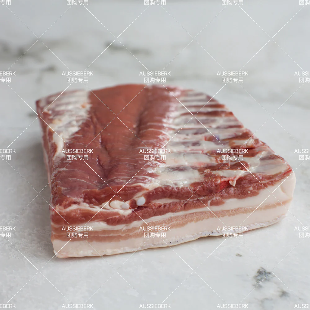Aussieberk Skin-On Pork Belly, Boneless – (620g-890g)