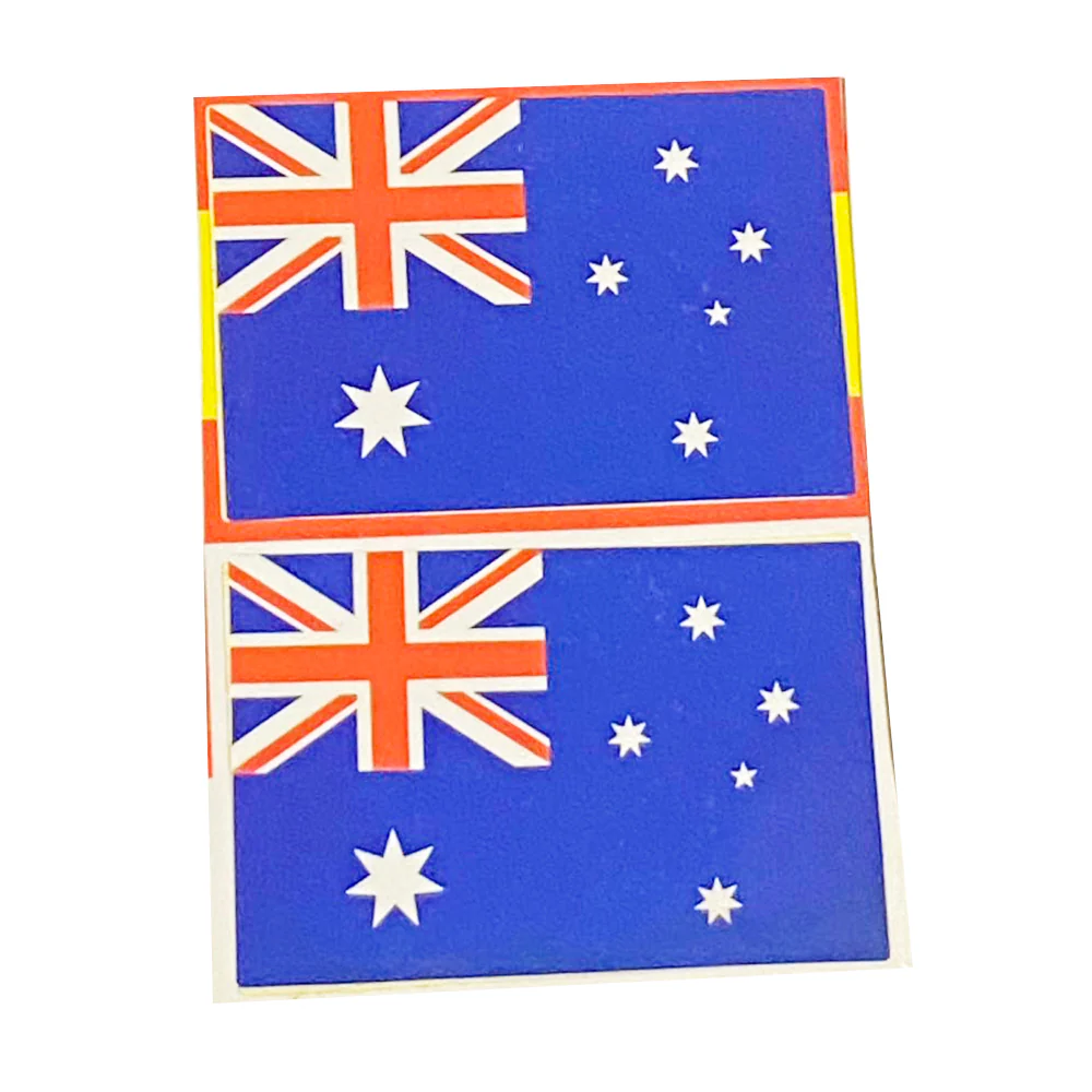 Australian Flag Face Stickers - 2 Pieces, 3*5cm - Image 2