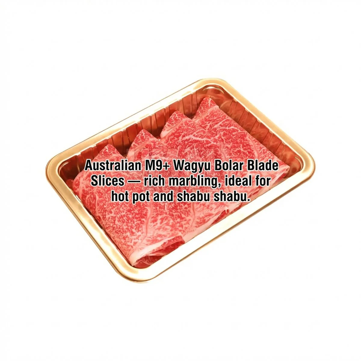 Australian M9+ Wagyu Bolar Blade Slices 250g - Ultra-Marbled Beef for Shabu Shabu & Hot Pot - Image 3