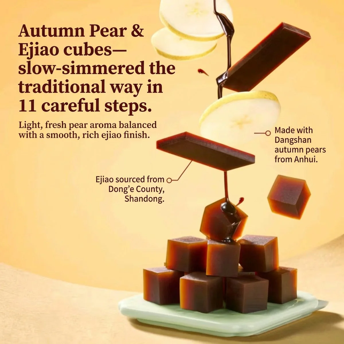 Autumn Pear & Loquat Sweet Soup with Ejiao 864g - Chinese Dessert Soup Mix - Image 2
