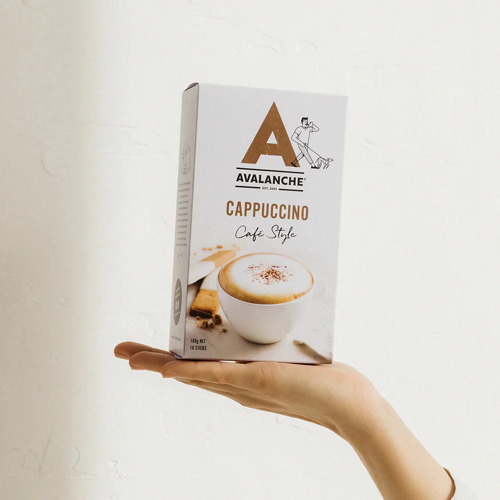 Avalanche Cappuccino Coffee Powder - 10 Sachets, 160g - Image 2