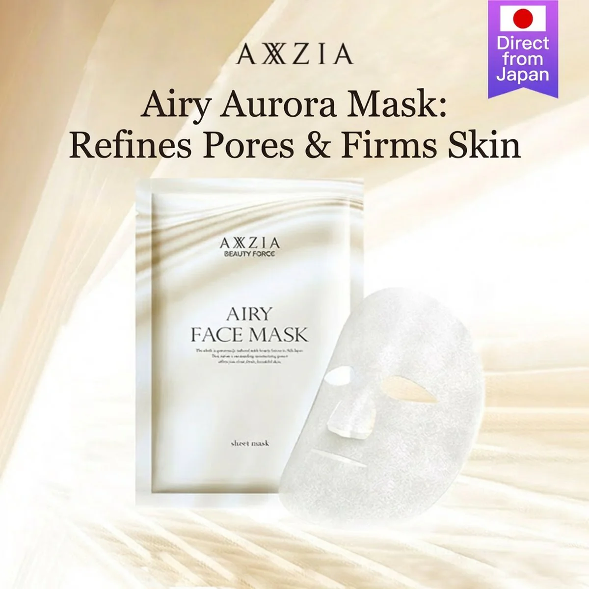 AXXZIA Beauty Force Airy Face Mask - 28 Sheets - Pore-Tightening & Firming