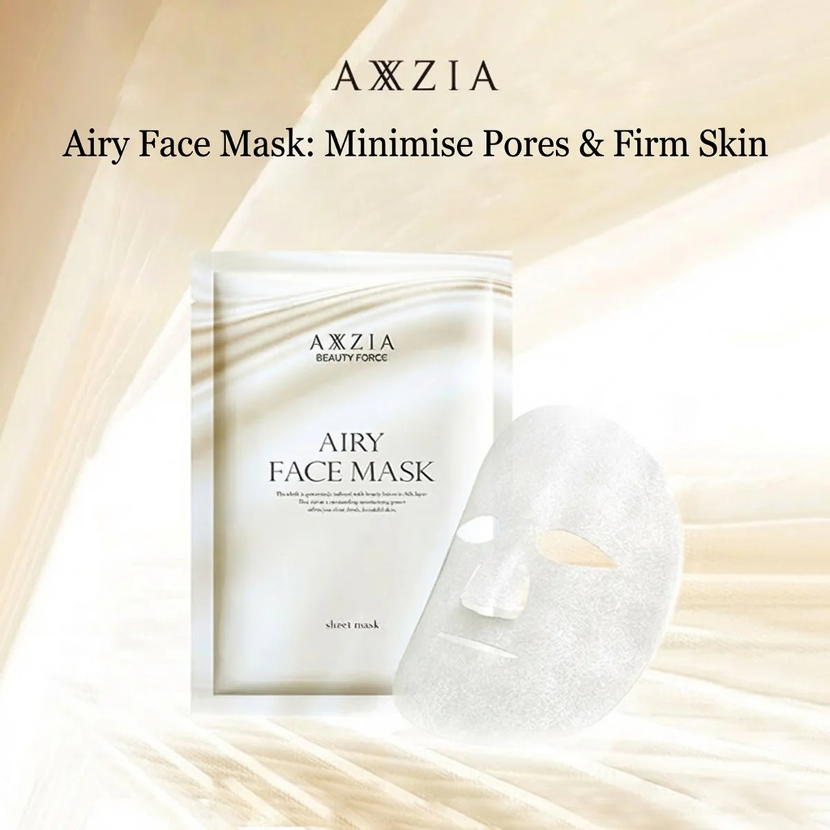 AXXZIA Beauty Force Airy Face Mask - 28 Sheets - Pore-Tightening & Firming - Image 2