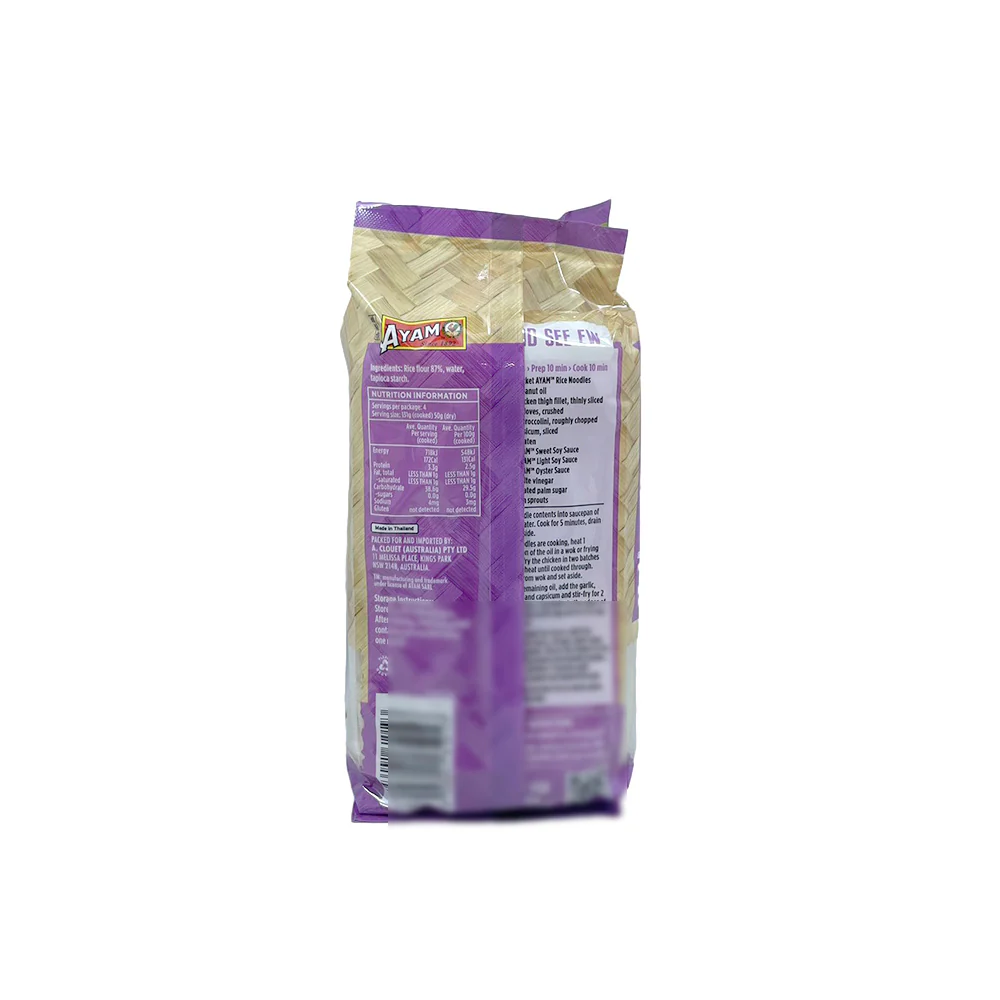 Ayam 100% Natural Wide Rice Noodles 200g - Image 2