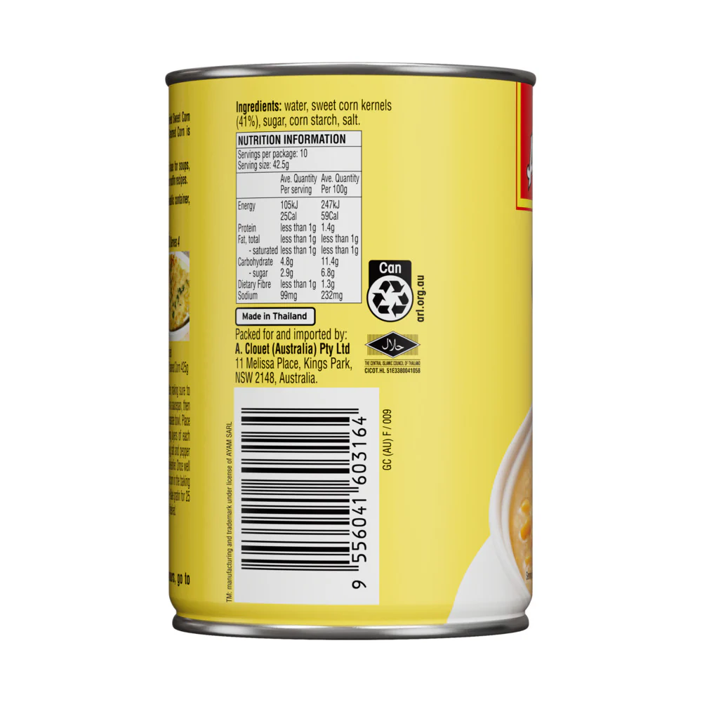 Ayam Brand Creamed Corn 425g - Image 4