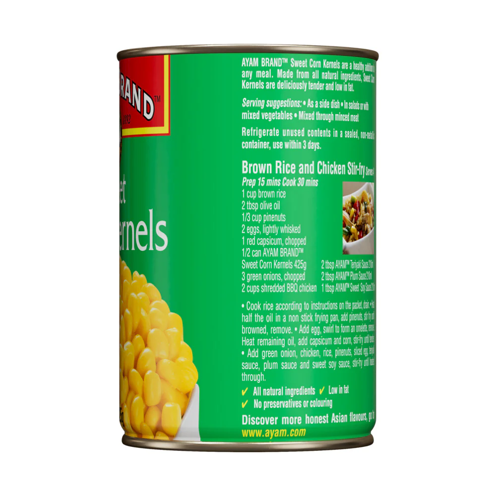 Ayam Brand Sweet Corn Kernels 425g - Canned Sweet Corn - Image 2