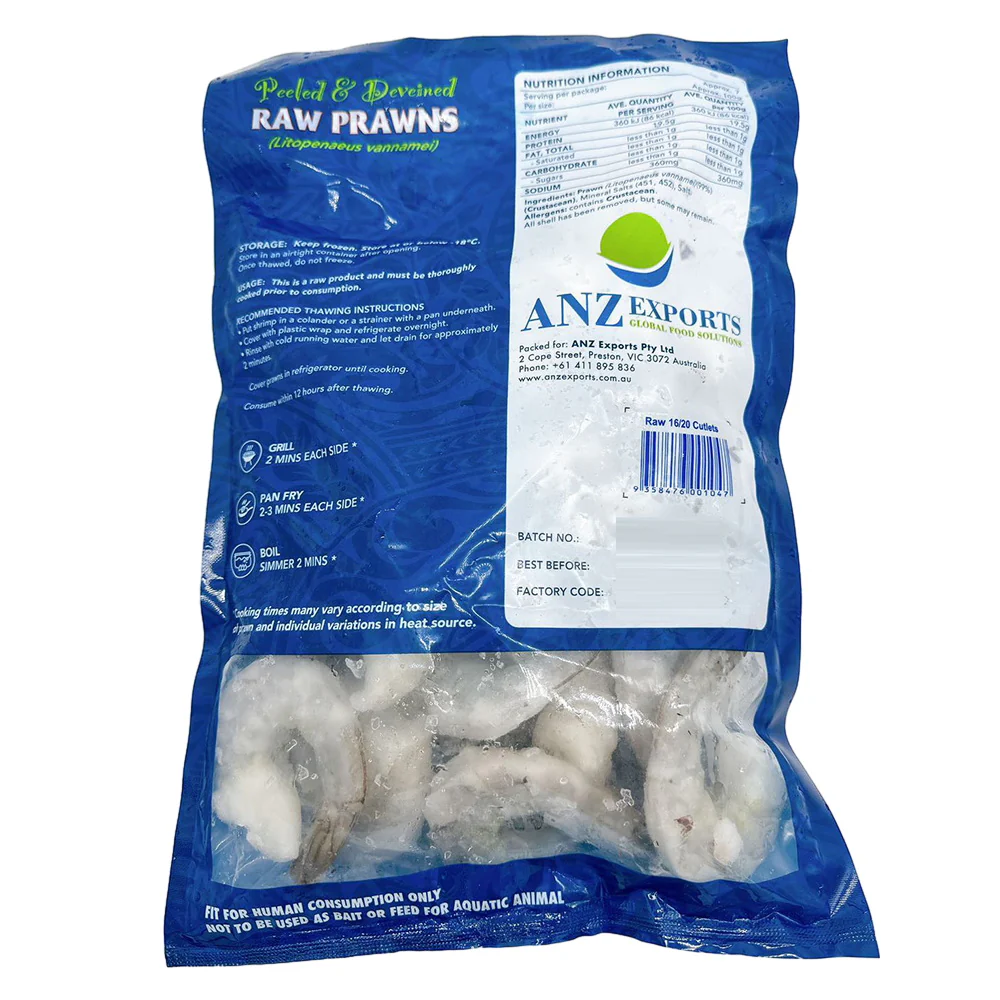 Five Oceans Seafood Raw Prawn Cutlet Size 16/20 - 700g - Image 2