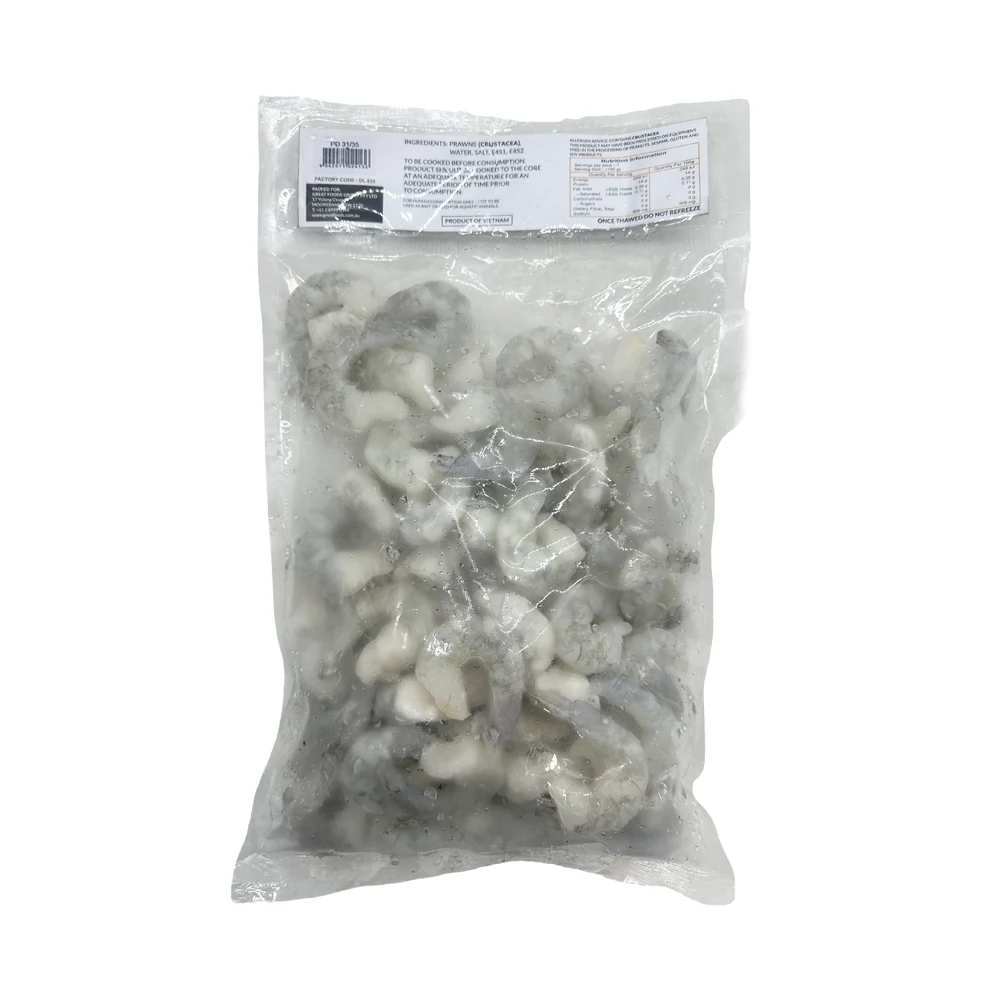 B&E Ocean Queen Raw Prawn Meat Size 31/35 - 700g - Image 2