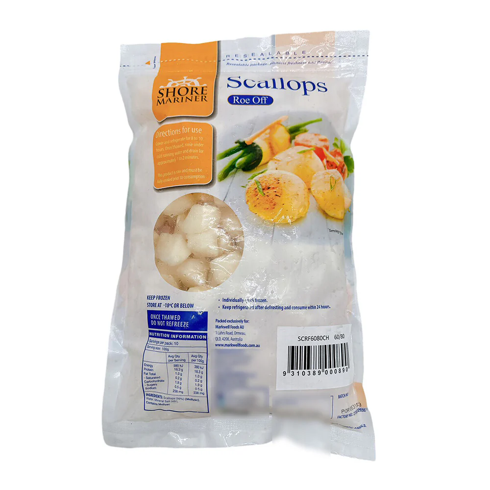 Shore Mariner Roe Off Scallops Size 60/80 - 1kg - Image 2
