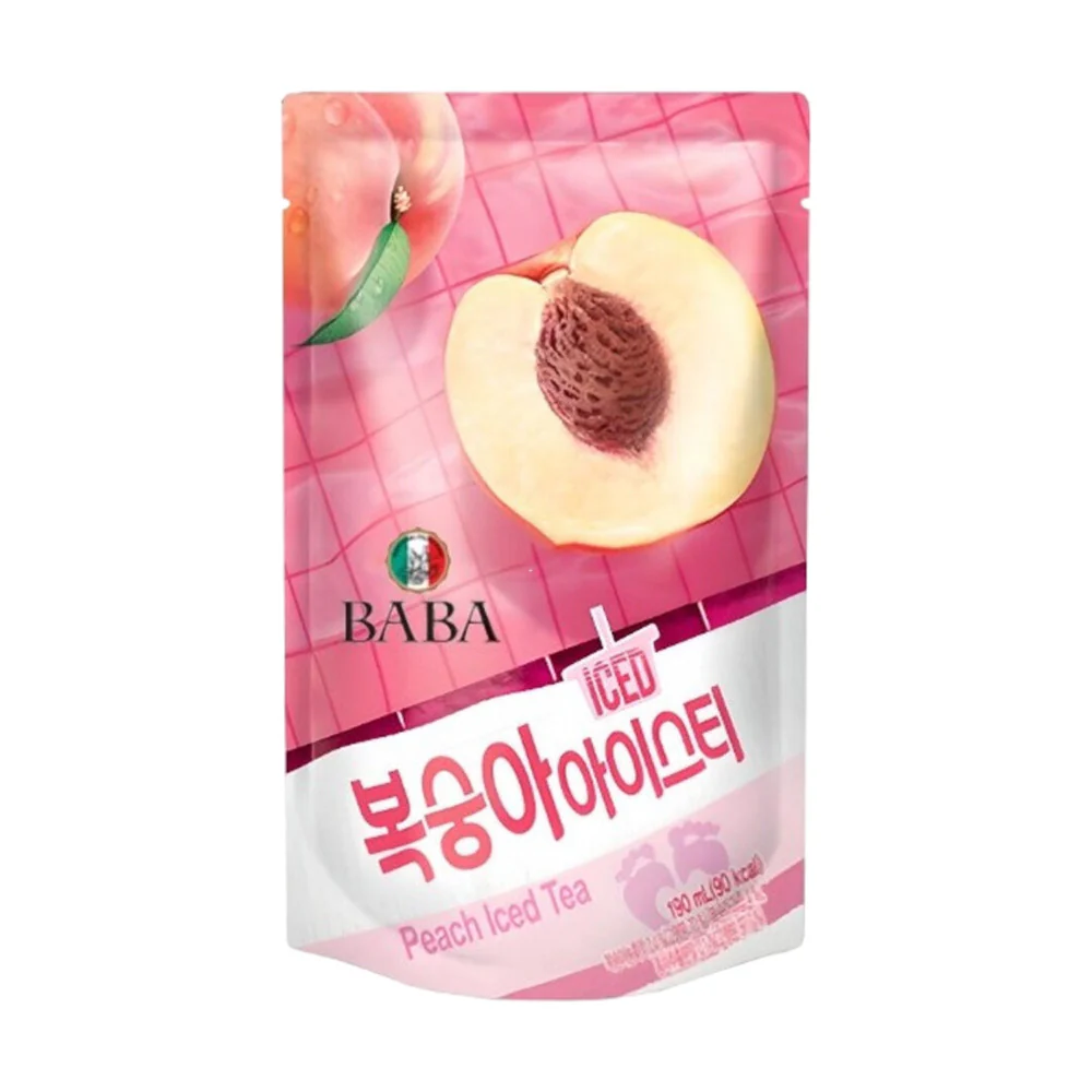 BABA Peach Iced Tea 190ml - Ready-to-Drink Pouch