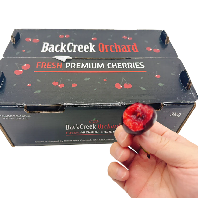 BackCreek Orchard Regina Cherries Gift Box 30-32mm - 2kg - Image 2