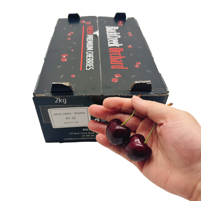 BackCreek Orchard Regina Cherries Gift Box 30-32mm - 2kg - Image 3