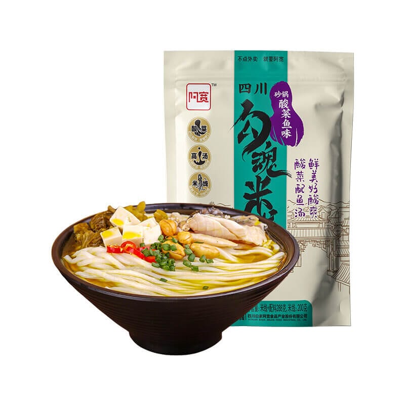 Bai Jia A-Kuan Spicy Rice Noodles - Sauerkraut Fish Flavor, 285g