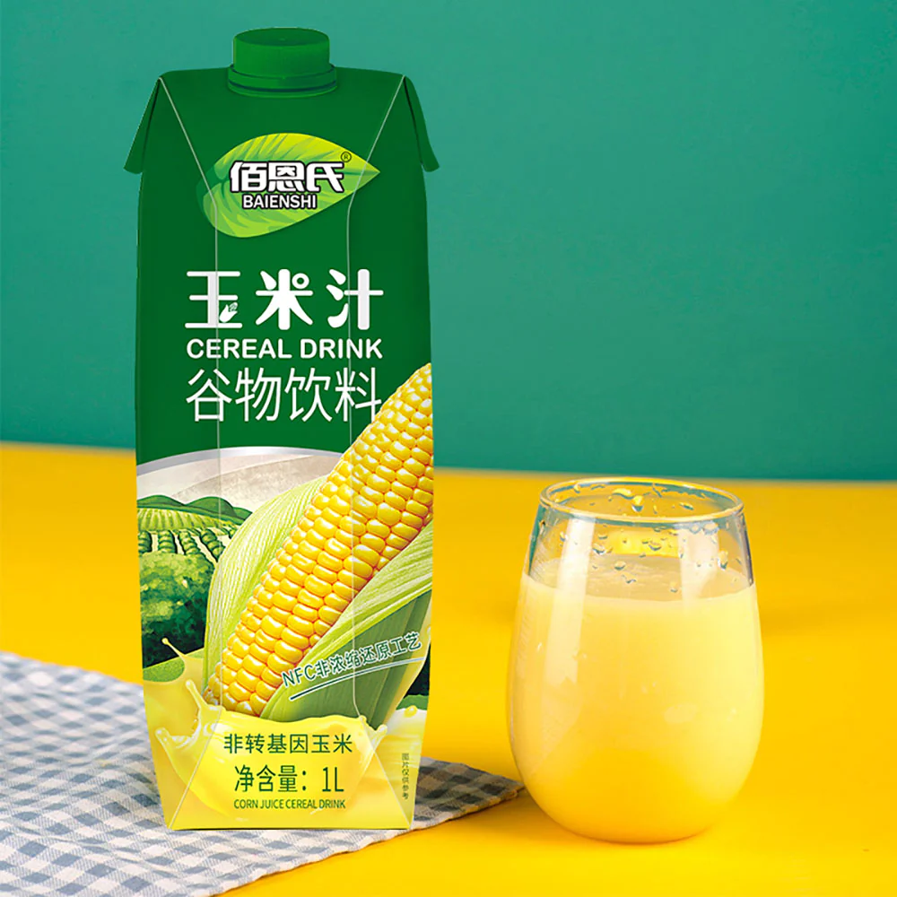 Baienshi Corn Juice Cereal Drink - 1L - Image 3