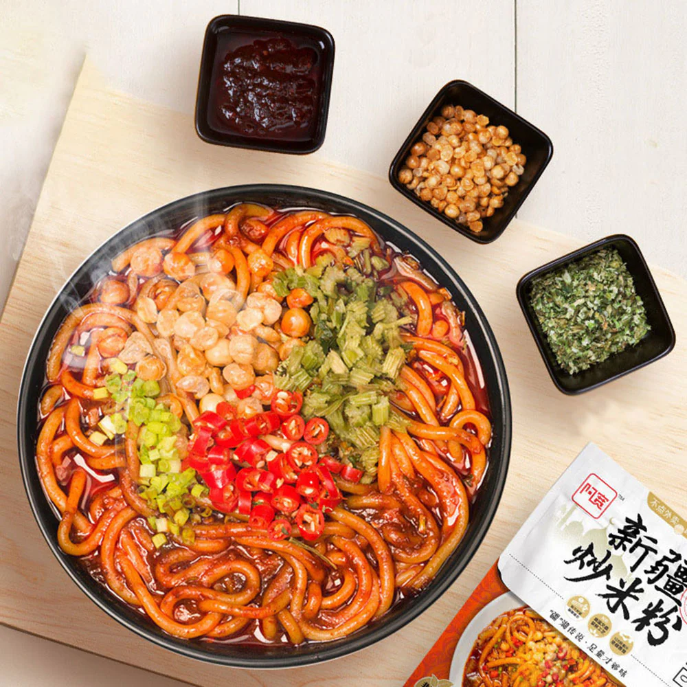 Baijia A-Kuan Xinjiang Stir-Fried Rice Noodles - 320g - Image 3