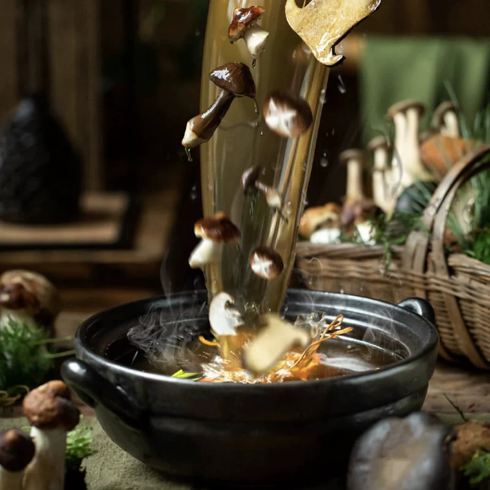 BaiShanzu Porcini Slow-Simmer Mushroom Soup Base 1.26kg - Chinese Mushroom Broth Mix - Image 4