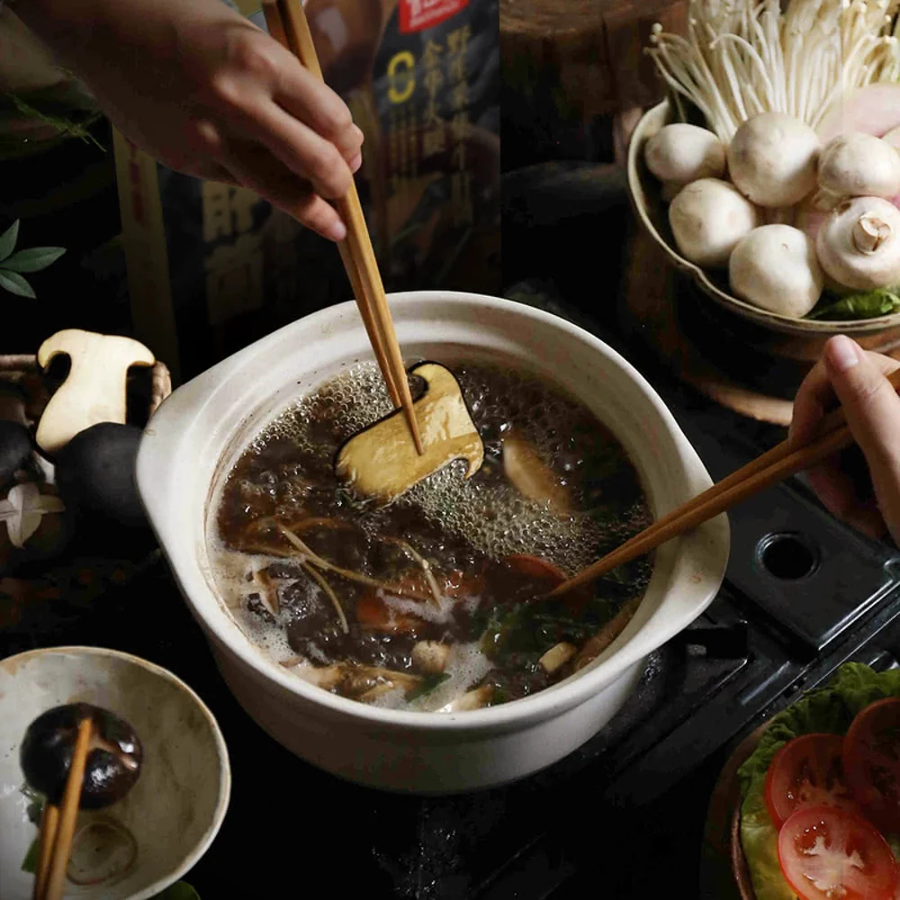 BaiShanzu Porcini Slow-Simmer Mushroom Soup Base 1.26kg - Chinese Mushroom Broth Mix - Image 5